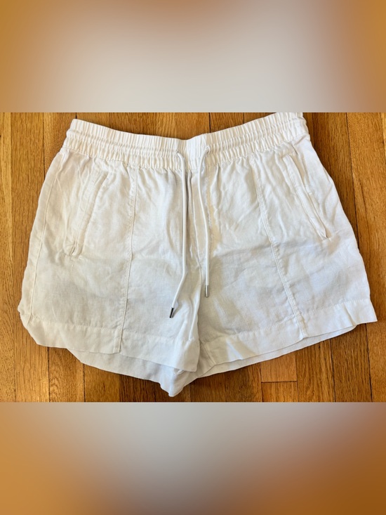 Athleta Pants - Athleta White Linen Drawstring Shorts